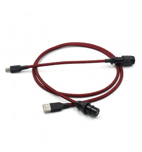  5PIN male GX16 Aviation plug to Type-c  and usb to 5pin gx16  female wire cable set 